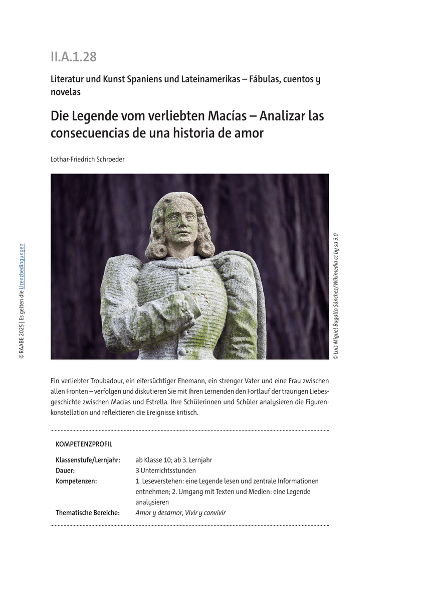 Die Legende vom verliebten Macías Die Legende vom verliebten Macías