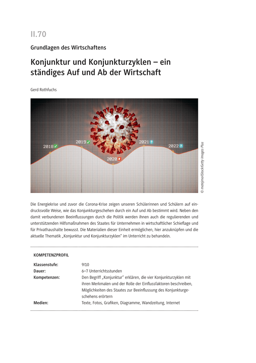 Konjunktur und Konjunkturzyklen Konjunktur und Konjunkturzyklen