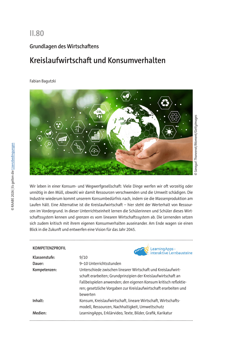 Kreislaufwirtschaft und Konsumverhalten Kreislaufwirtschaft und Konsumverhalten