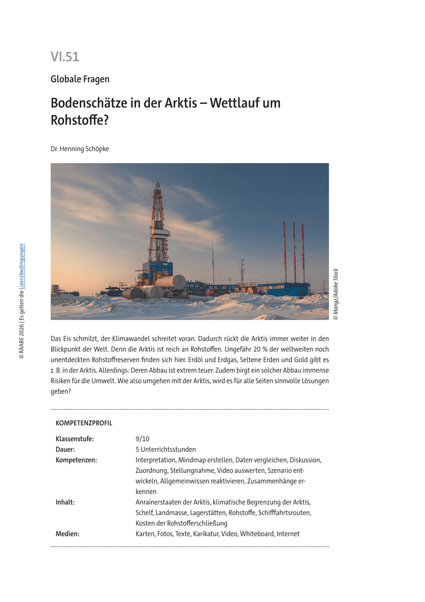 Bodenschätze in der Arktis Bodenschätze in der Arktis