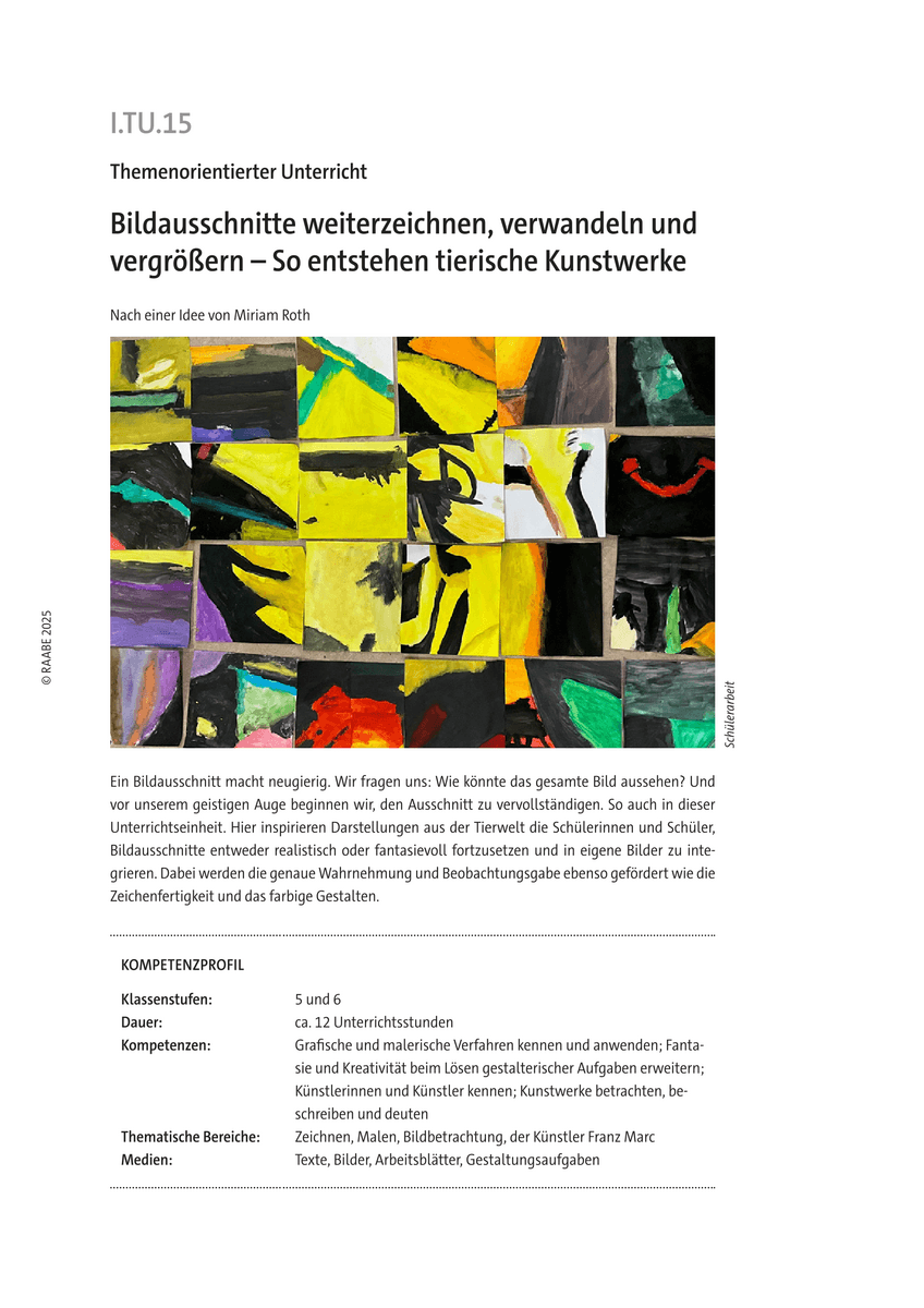 Bildausschnitte weiterzeichnen, verwandeln und vergrößern Bildausschnitte weiterzeichnen, verwandeln und vergrößern