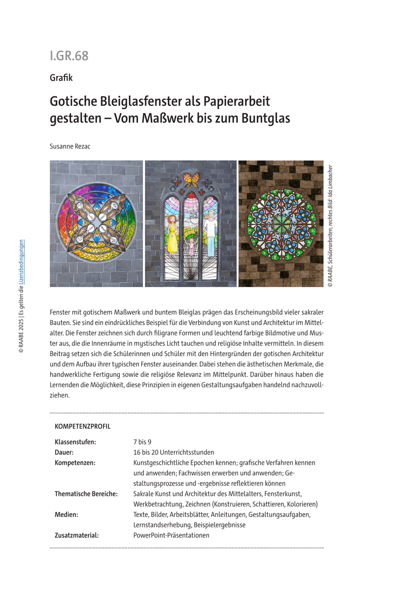 Gotische Bleiglasfenster als Papierarbeit gestalten Gotische Bleiglasfenster als Papierarbeit gestalten