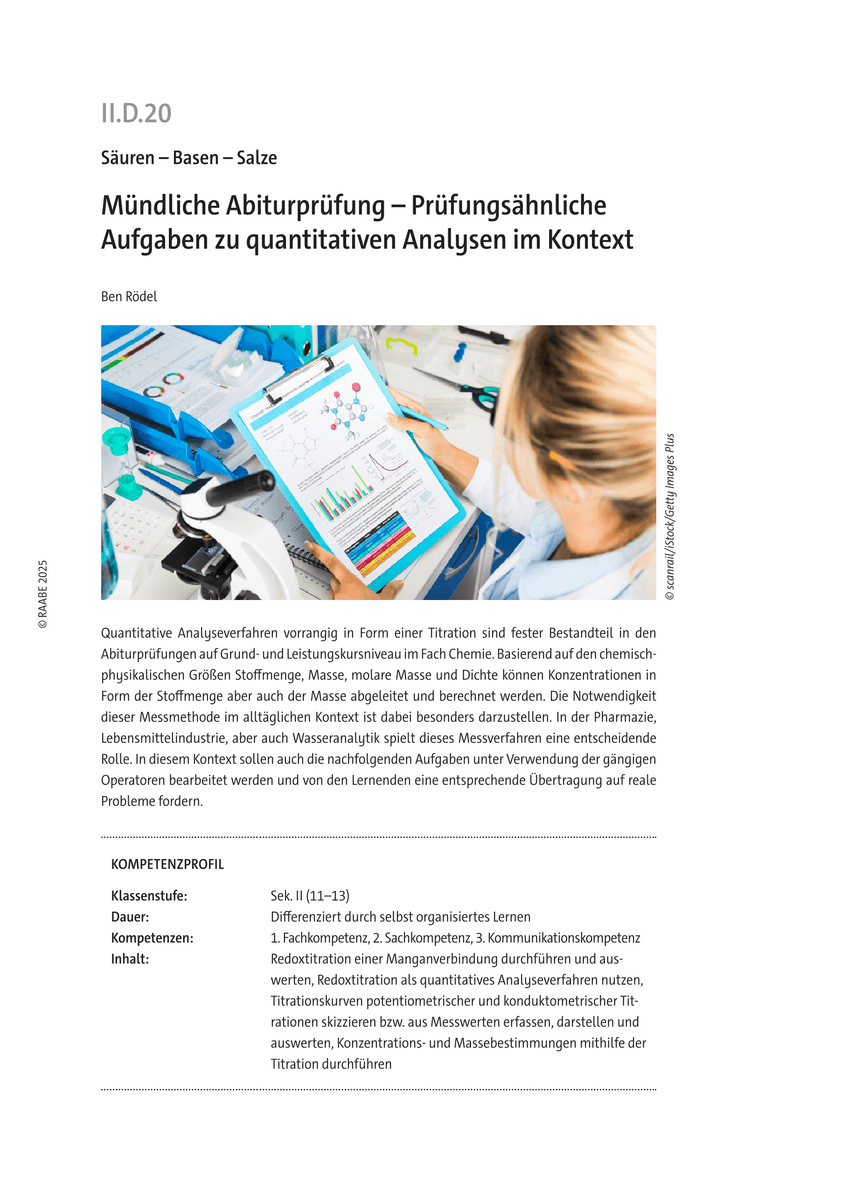 Mündliche Abiturprüfung: Quantitative Analysen im Kontext Mündliche Abiturprüfung: Quantitative Analysen im Kontext