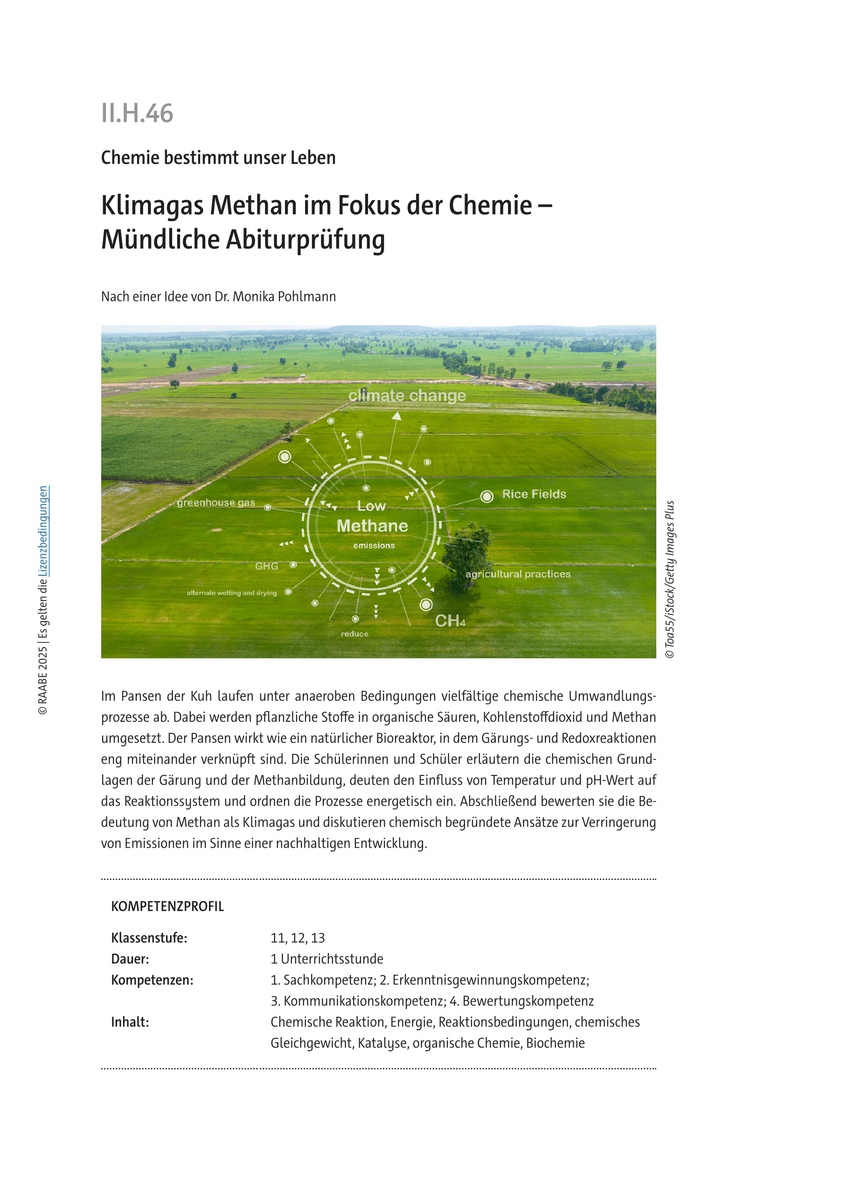Mündliche Abiturprüfung: Klimagas Methan Mündliche Abiturprüfung: Klimagas Methan