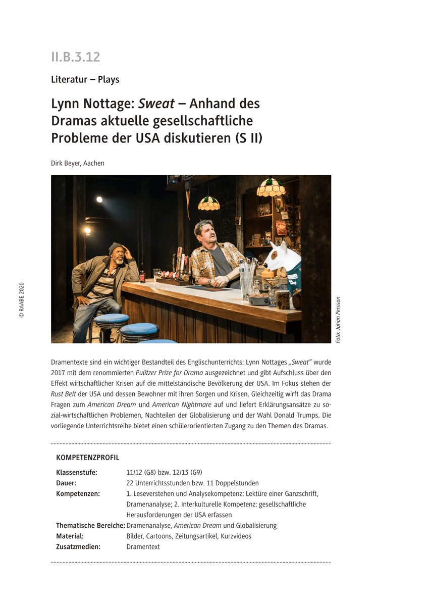 Lynn Nottage: Sweat Lynn Nottage: Sweat