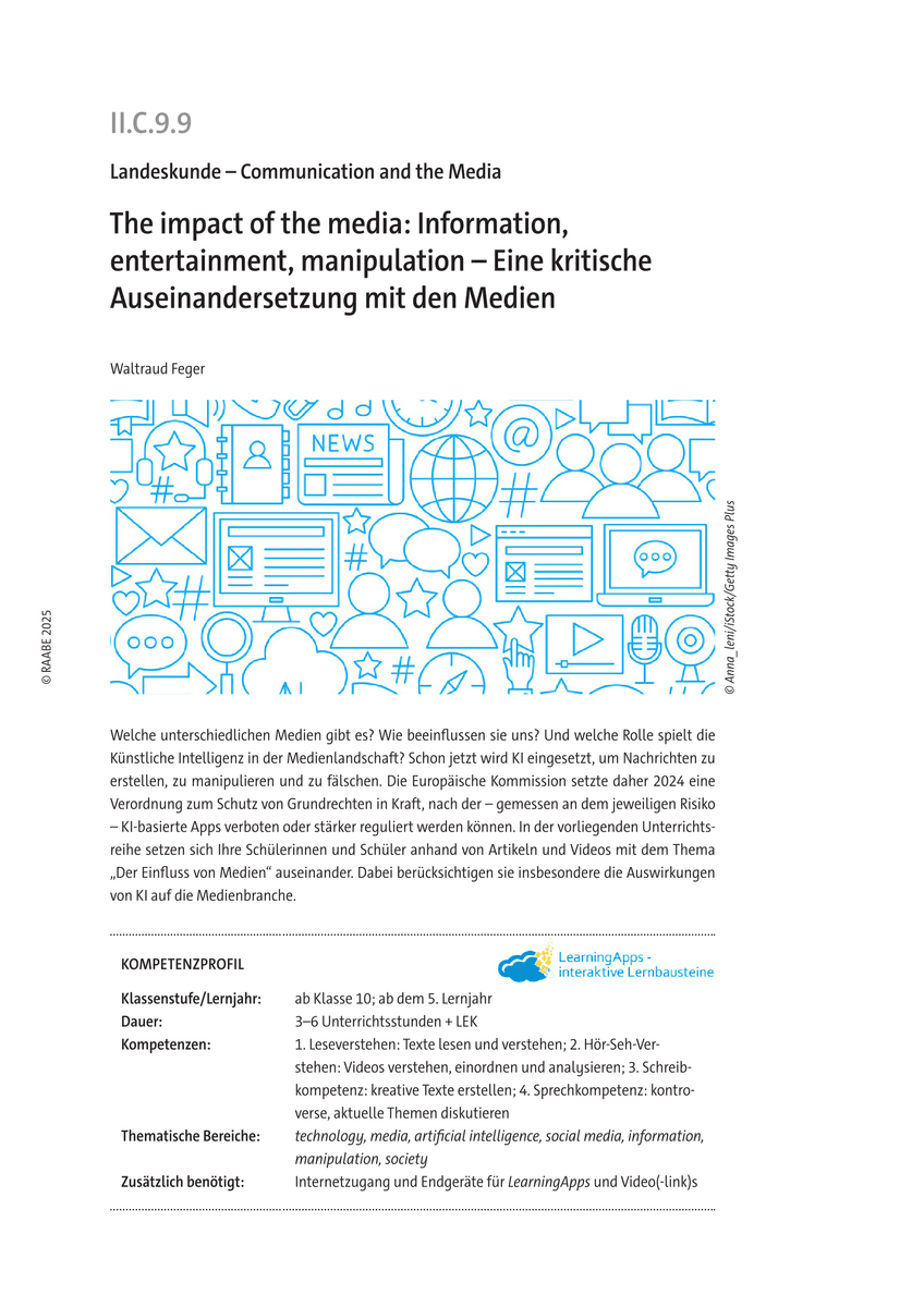 The impact of the media: Information, entertainment, manipulation The impact of the media: Information, entertainment, manipulation