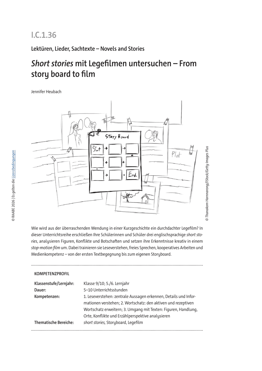 Short stories mit Legefilmen untersuchen Short stories mit Legefilmen untersuchen