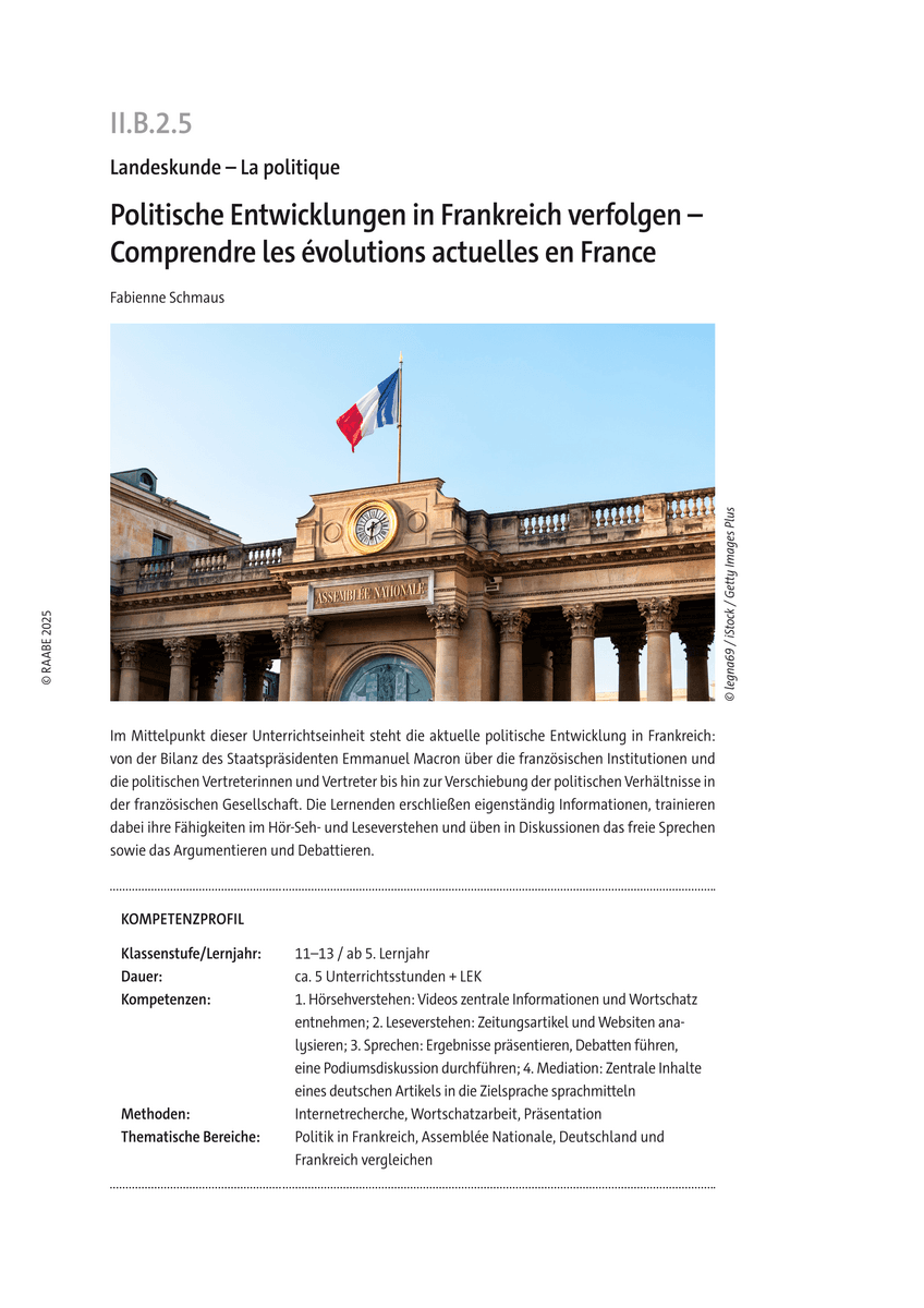Politische Entwicklungen in Frankreich verfolgen Politische Entwicklungen in Frankreich verfolgen