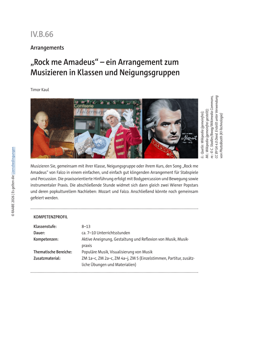 „Rock me Amadeus“ „Rock me Amadeus“