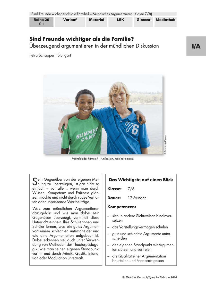 Sind Freunde wichtiger als die Familie? Sind Freunde wichtiger als die Familie?