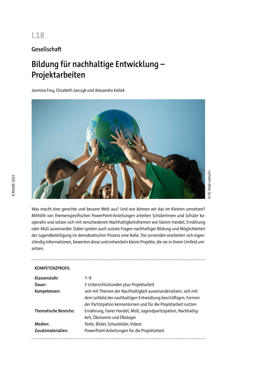 Bildung für nachhaltige Entwicklung Bildung für nachhaltige Entwicklung