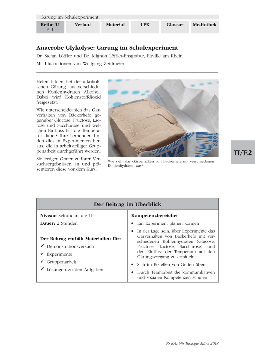 Anaerobe Glykolyse Anaerobe Glykolyse