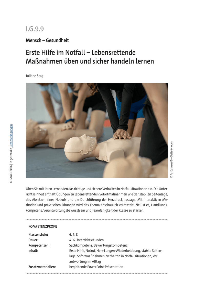 Erste Hilfe im Notfall Erste Hilfe im Notfall