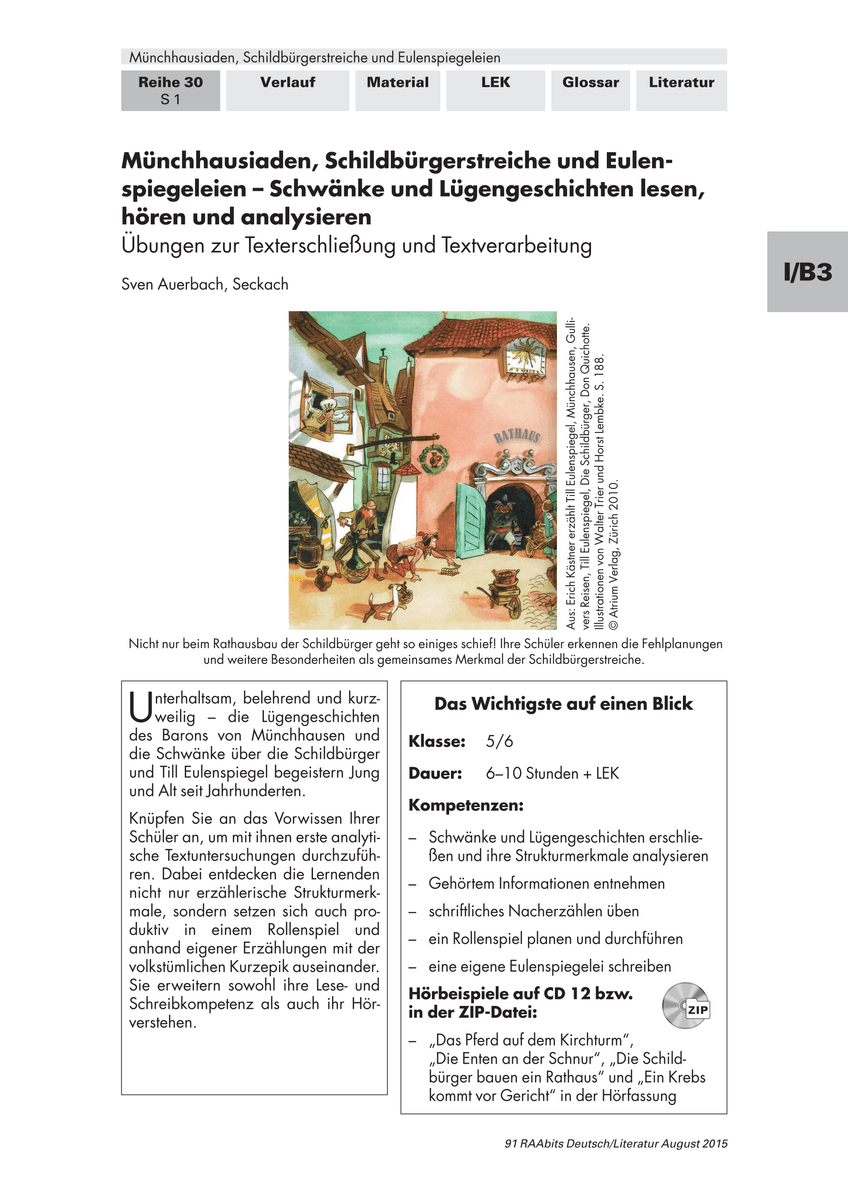 Münchhausiaden, Schildbürgerstreiche und Eulenspiegeleien Münchhausiaden, Schildbürgerstreiche und Eulenspiegeleien
