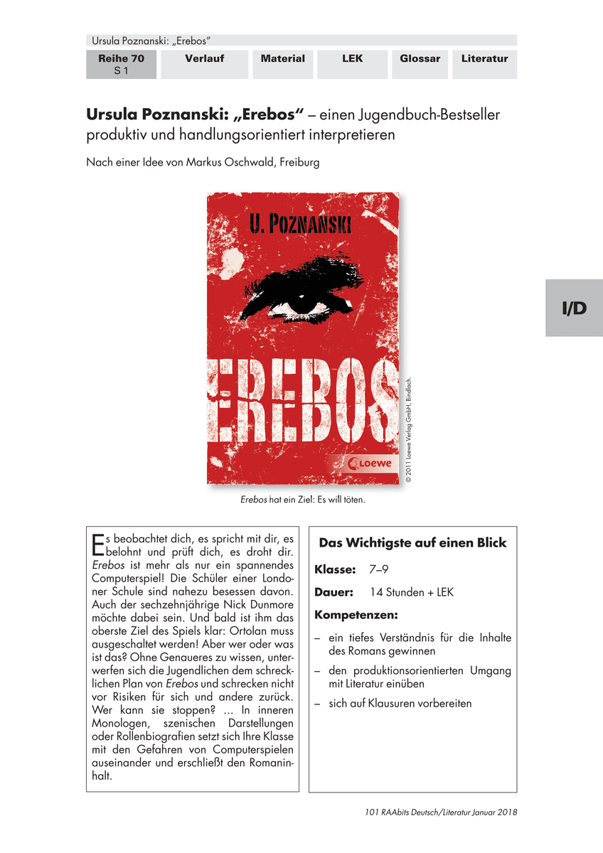 Ursula Poznanski: „Erebos“ Ursula Poznanski: „Erebos“