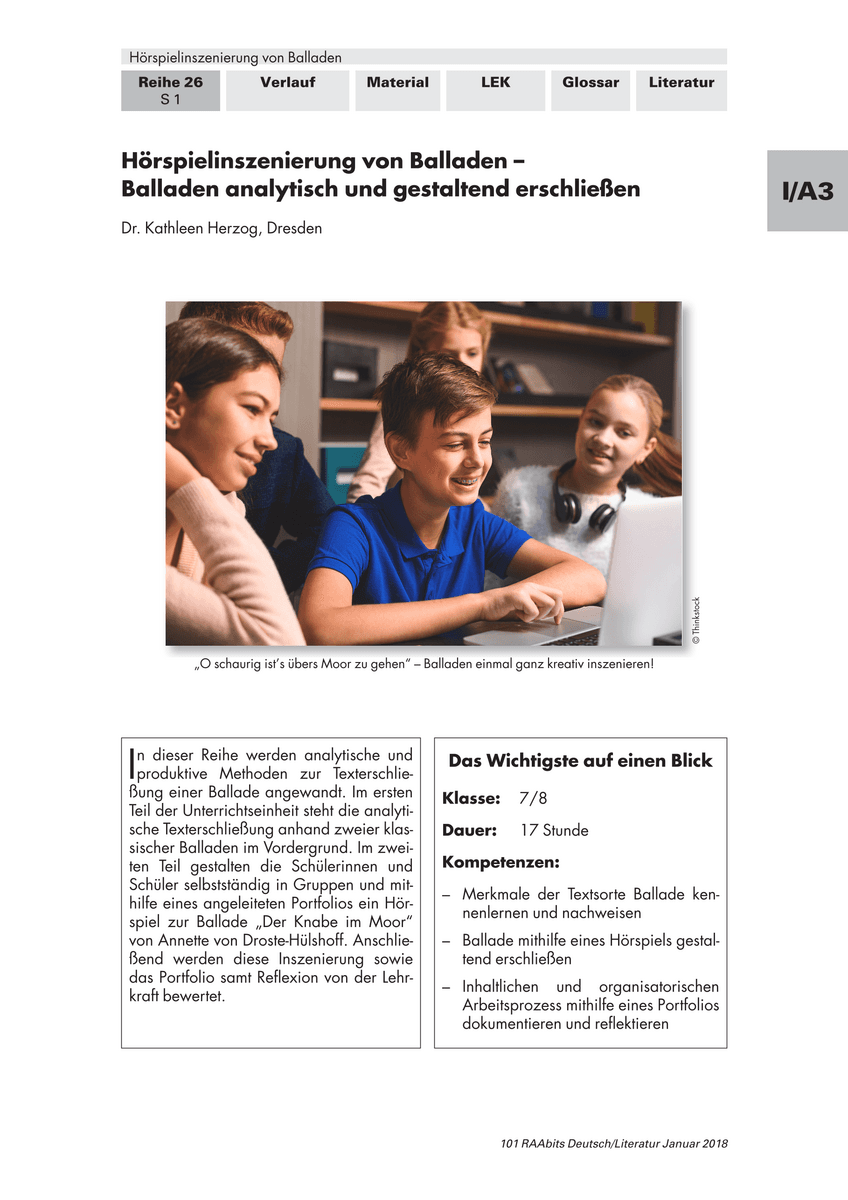 Hörspielinszenierung von Balladen Hörspielinszenierung von Balladen