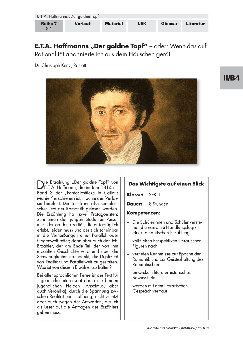 E.T.A. Hoffmanns „Der goldne Topf“ E.T.A. Hoffmanns „Der goldne Topf“