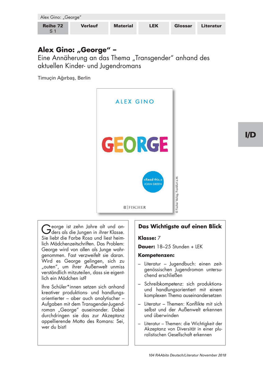 Alex Gino: „George“ Alex Gino: „George“