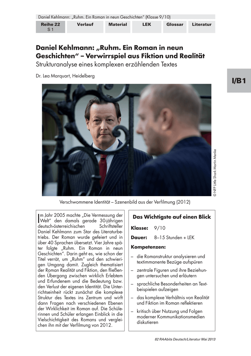 Daniel Kehlmann: "Ruhm. Ein Roman in neun Geschichten" Daniel Kehlmann: "Ruhm. Ein Roman in neun Geschichten"