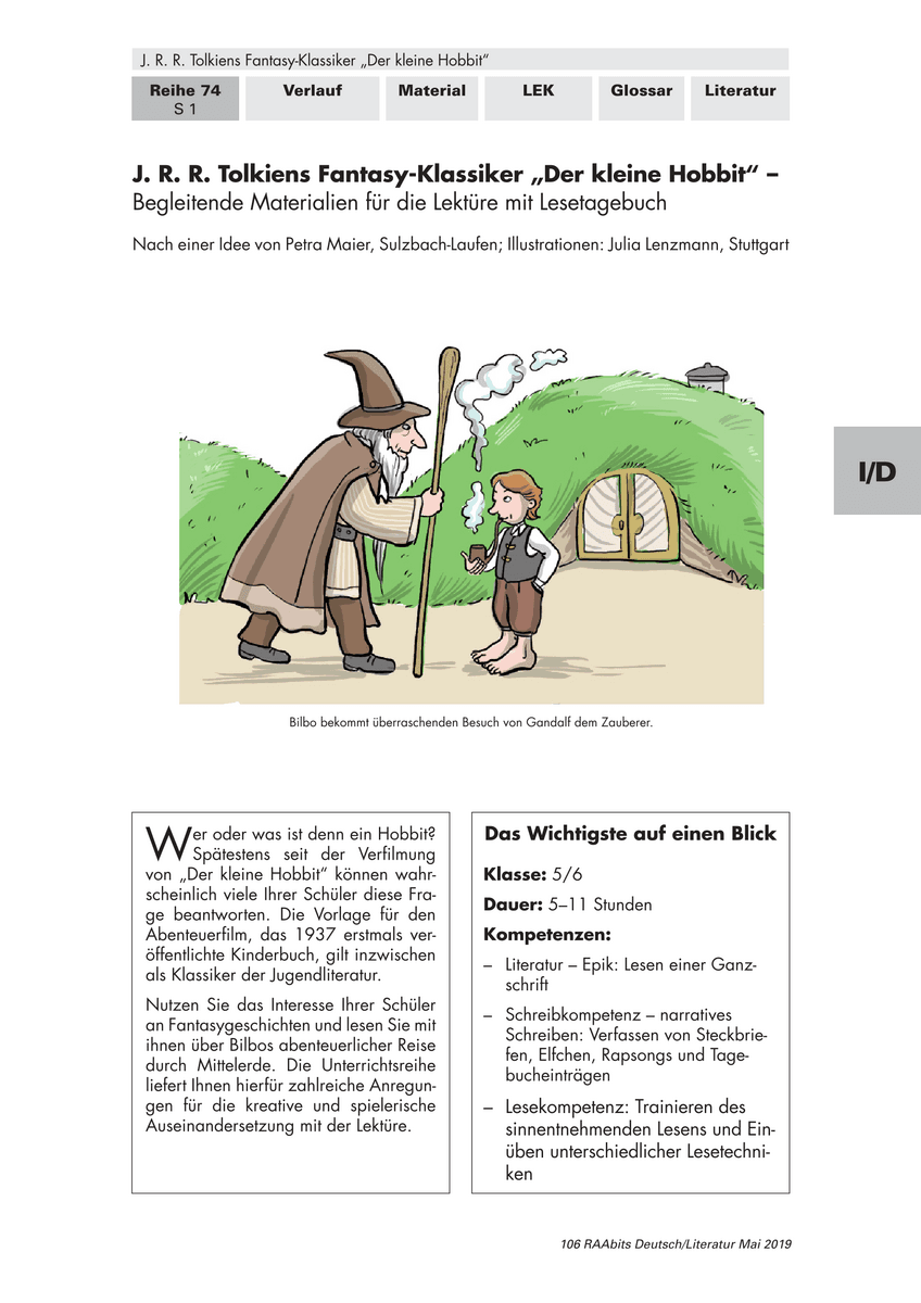 J. R. R. Tolkiens Fantasy-Klassiker „Der kleine Hobbit“ J. R. R. Tolkiens Fantasy-Klassiker „Der kleine Hobbit“