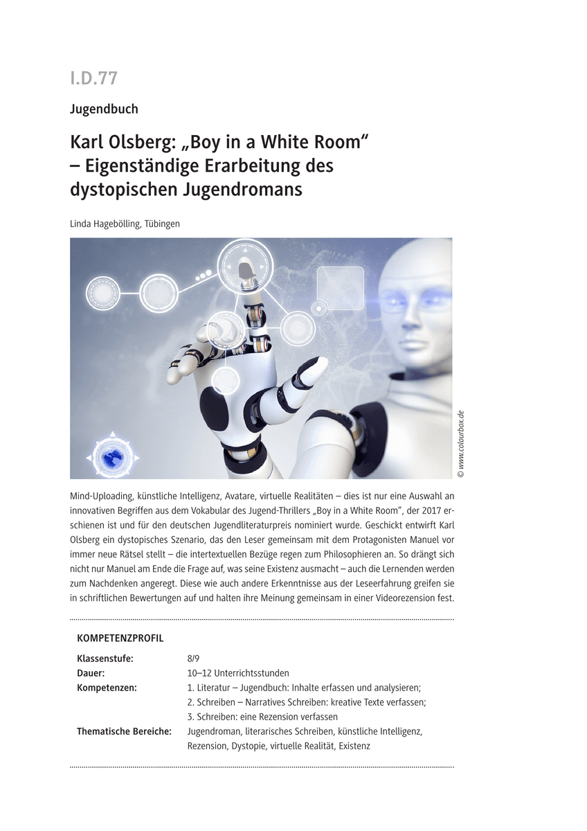 Karl Olsberg: „Boy in a White Room“ Karl Olsberg: „Boy in a White Room“