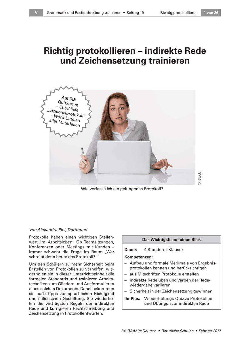 Richtig protokollieren Richtig protokollieren