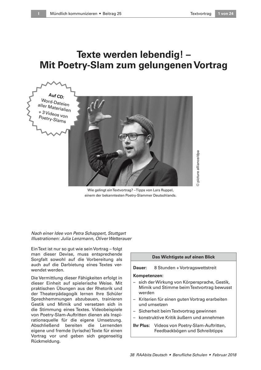 Texte werden lebendig! Texte werden lebendig!