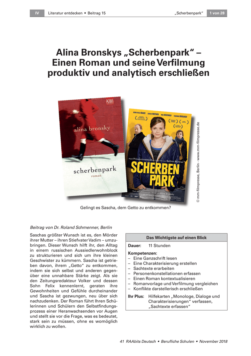 Alina Bronskys „Scherbenpark“ Alina Bronskys „Scherbenpark“