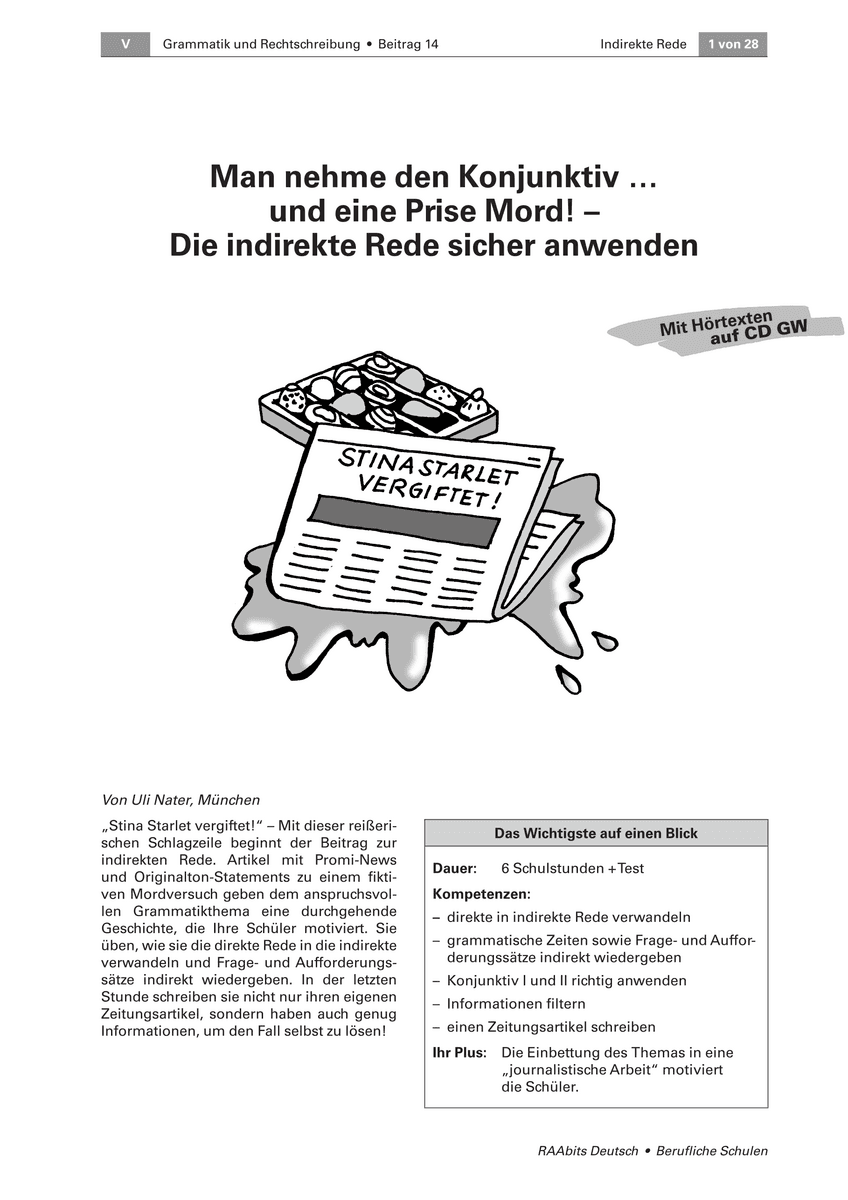 Man nehme den Konjunktiv … und eine Prise Mord! Man nehme den Konjunktiv … und eine Prise Mord!