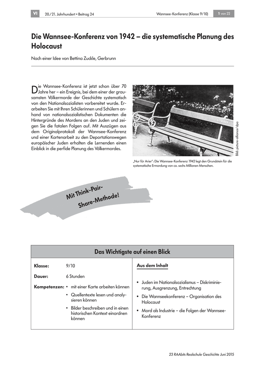 Die Wannsee-Konferenz von 1942 Die Wannsee-Konferenz von 1942