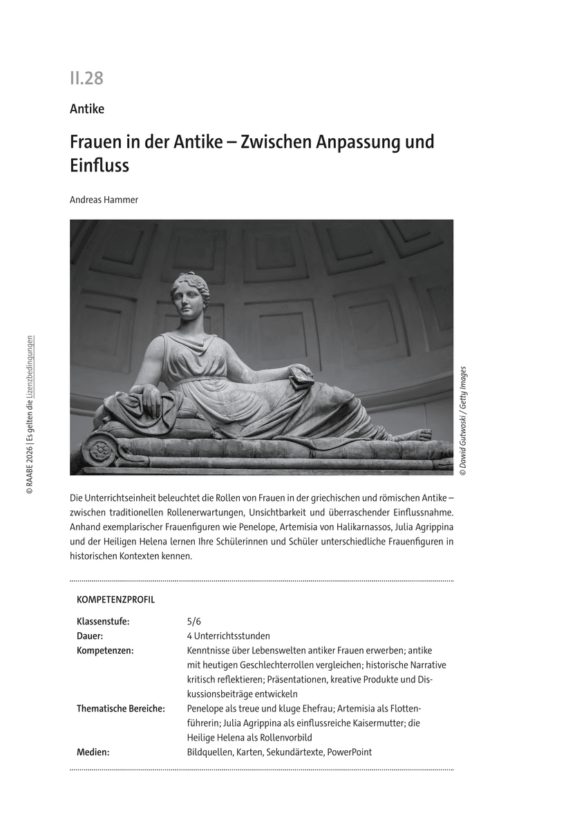 Frauen in der Antike Frauen in der Antike