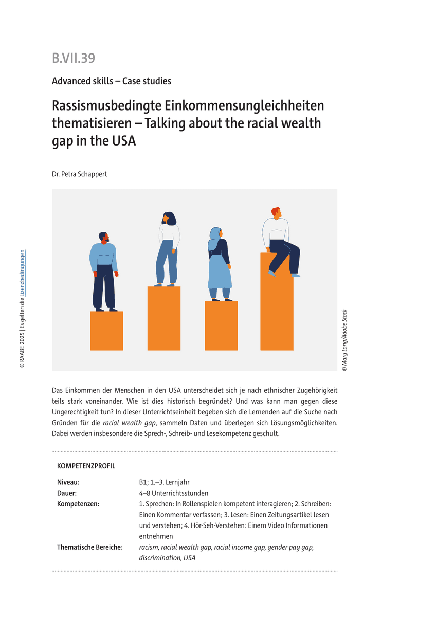 Rassismusbedingte Einkommensungleichheiten thematisieren Rassismusbedingte Einkommensungleichheiten thematisieren