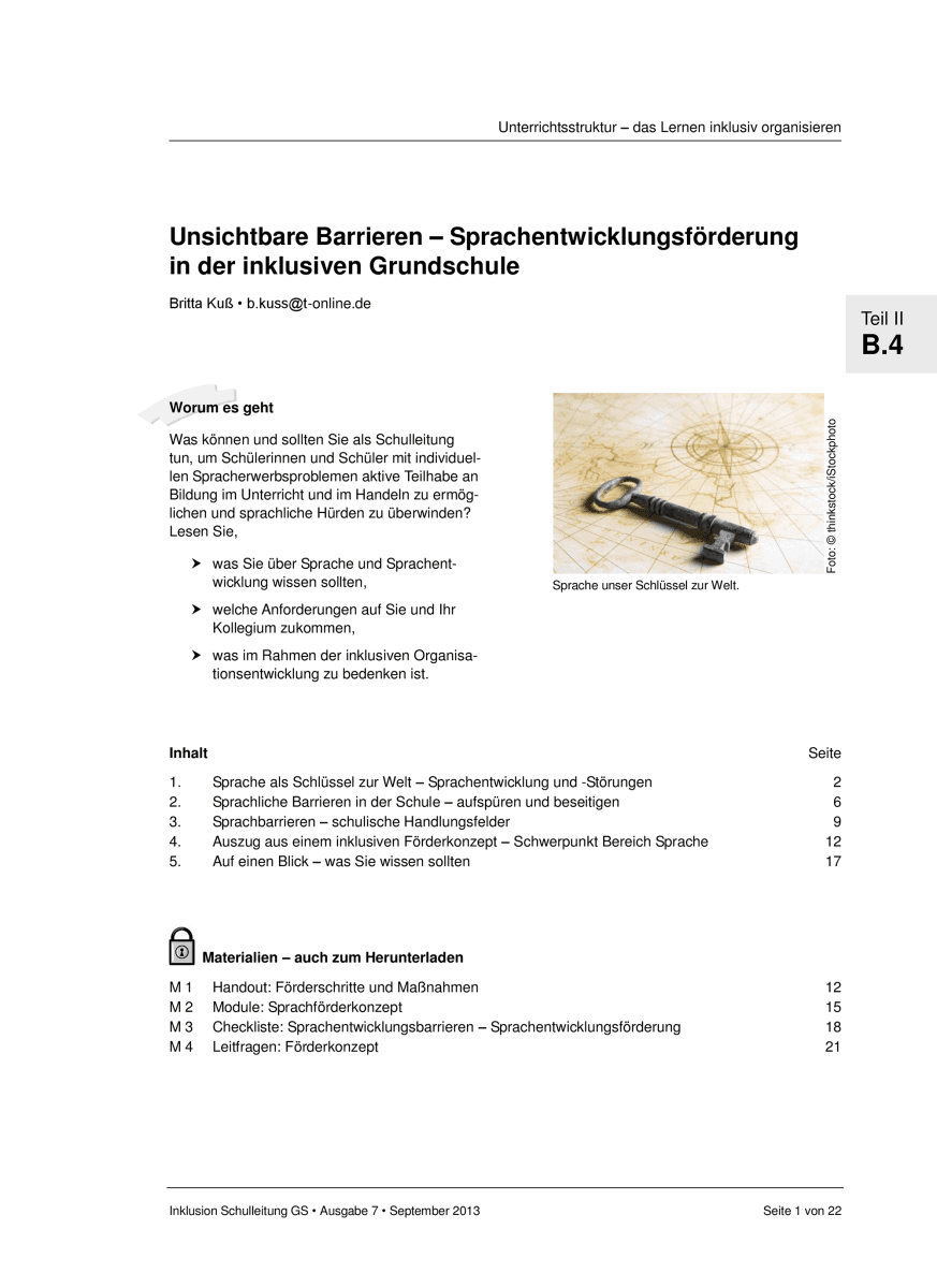 Unsichtbare Barrieren - Sprachentwicklungsförderung Unsichtbare Barrieren - Sprachentwicklungsförderung