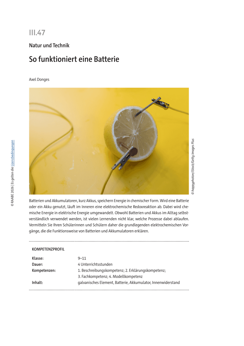So funktioniert eine Batterie So funktioniert eine Batterie