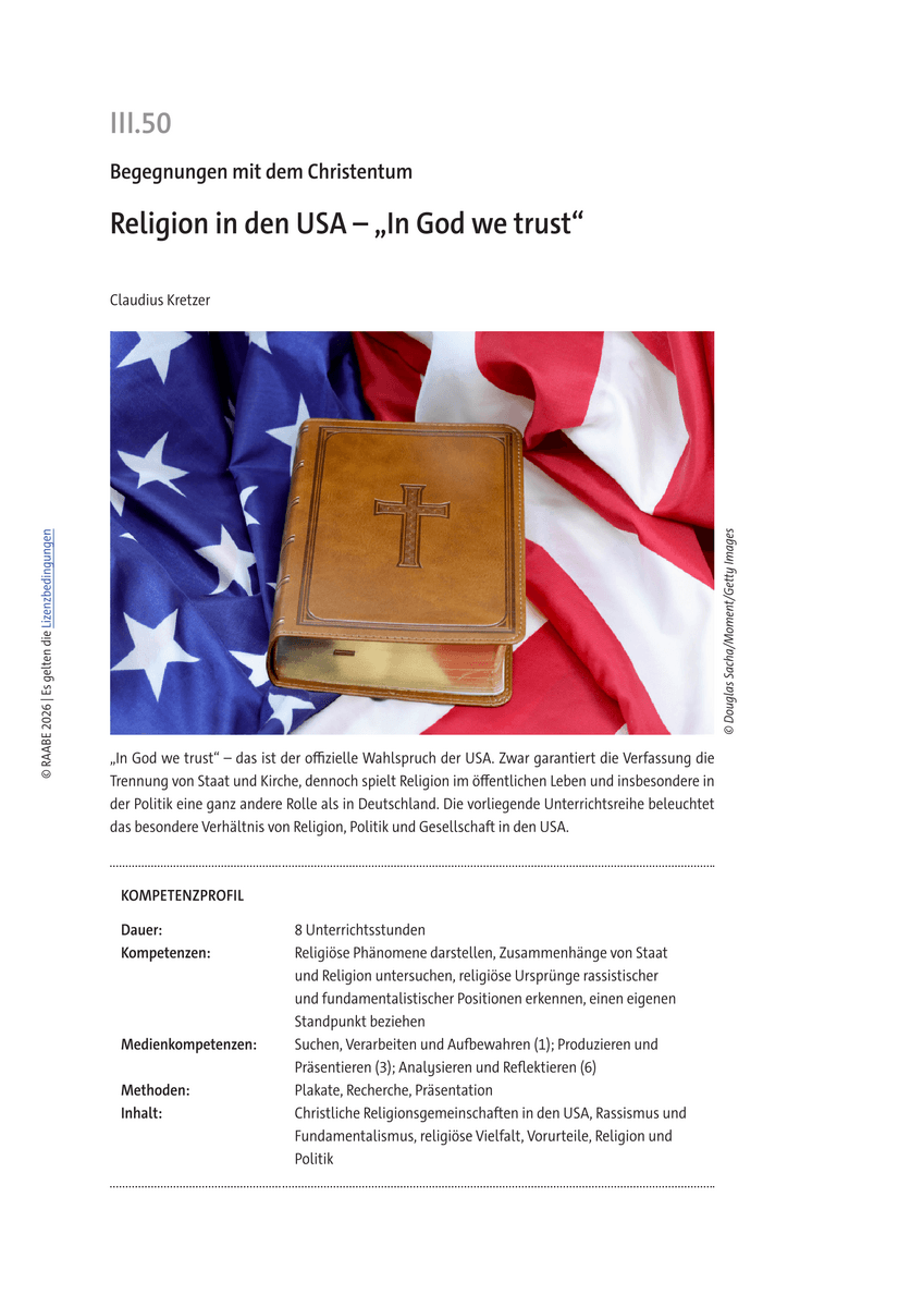 Religion in den USA Religion in den USA
