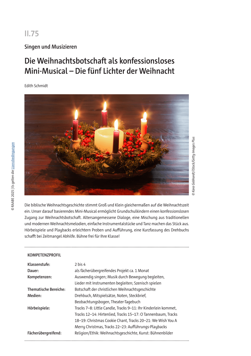 Die Weihnachtsbotschaft als konfessionsloses Mini-Musical Die Weihnachtsbotschaft als konfessionsloses Mini-Musical