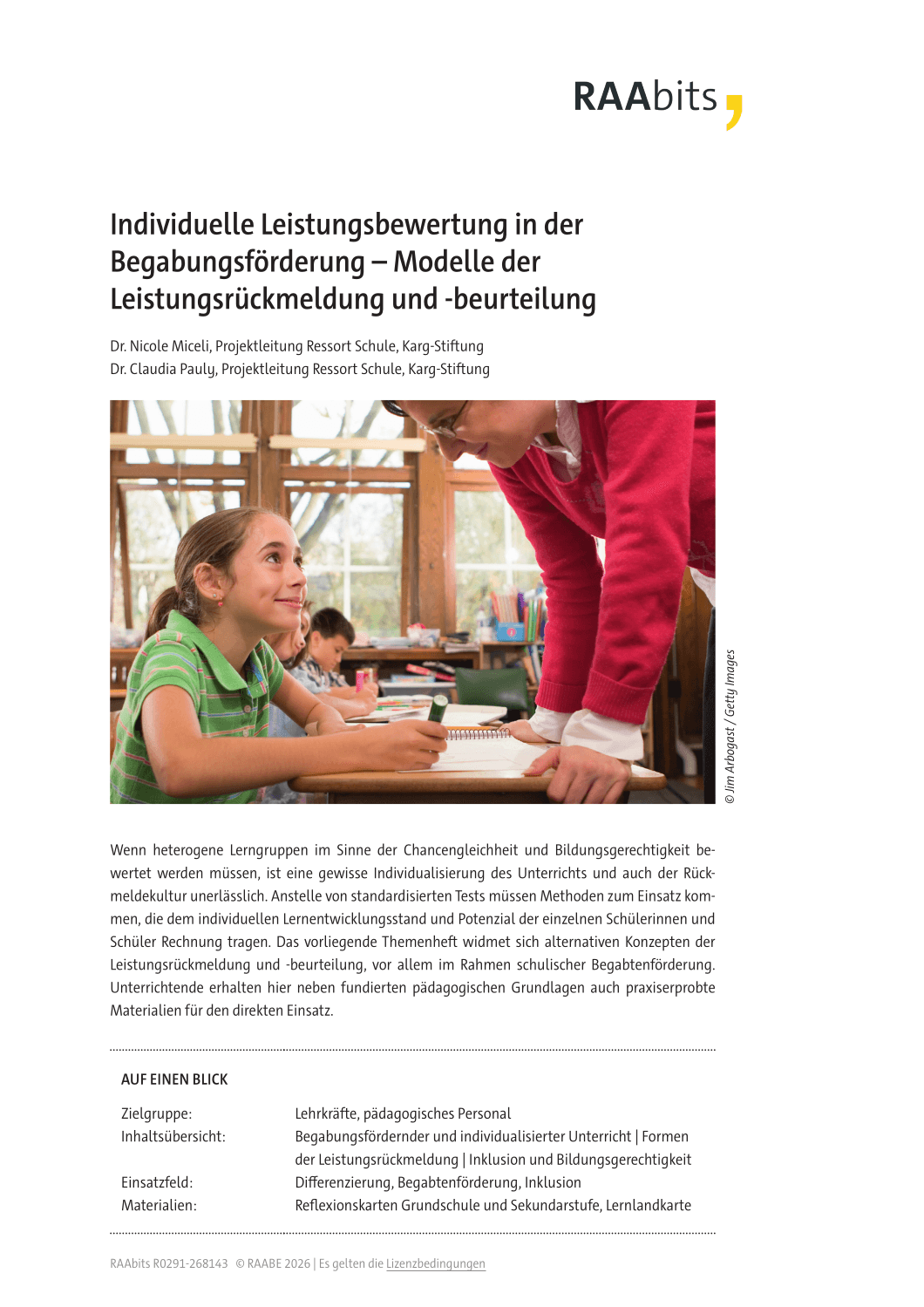 Individuelle Leistungsbewertung in der Begabungsförderung Individuelle Leistungsbewertung in der Begabungsförderung