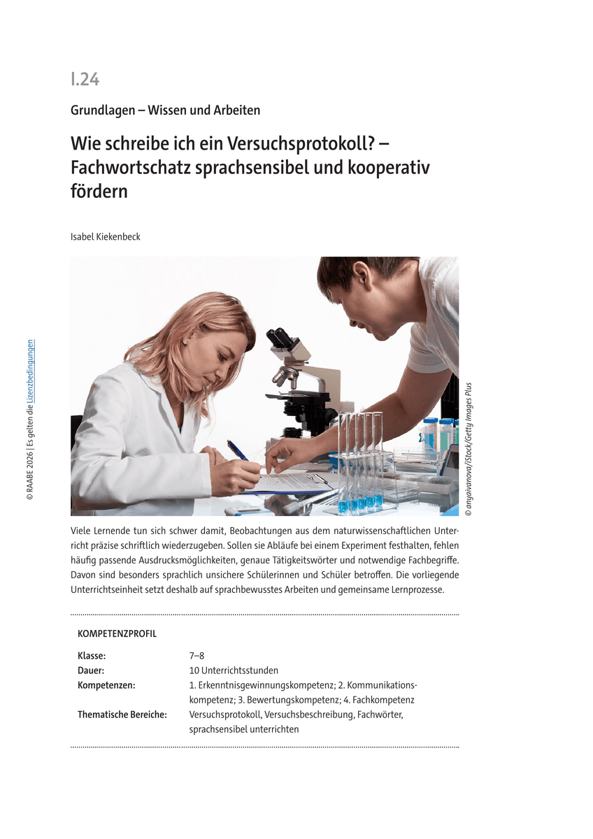 Wie schreibe ich ein Versuchsprotkoll? Wie schreibe ich ein Versuchsprotkoll?