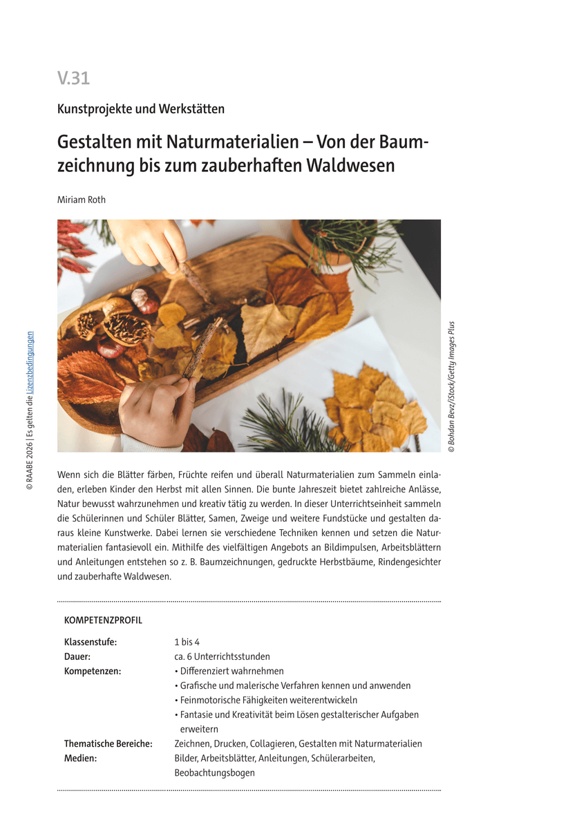 Gestalten mit Naturmaterialien Gestalten mit Naturmaterialien
