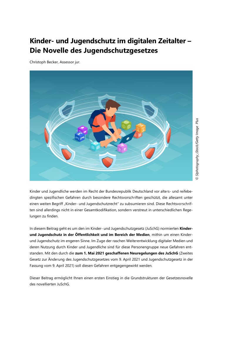 Kinder- und Jugendschutz im digitalen Zeitalter Kinder- und Jugendschutz im digitalen Zeitalter