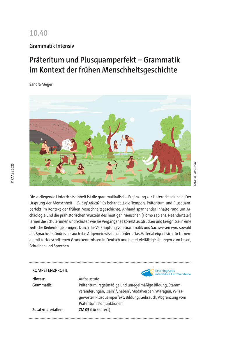Präteritum und Plusquamperfekt Präteritum und Plusquamperfekt