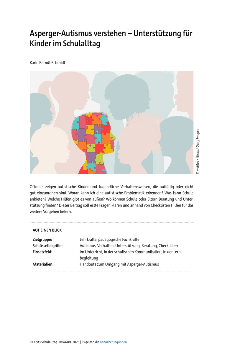 Asperger-Autismus verstehen Asperger-Autismus verstehen