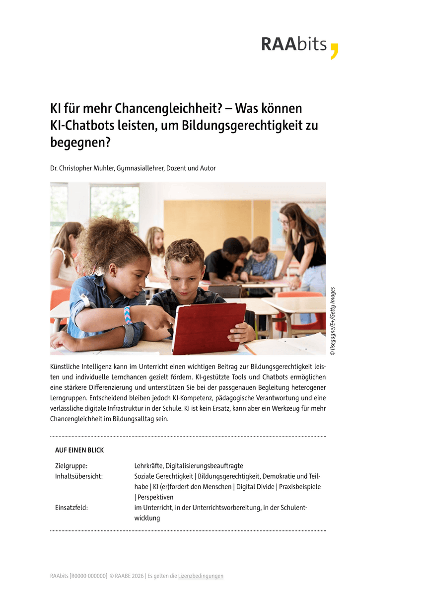 KI für mehr Chancengleichheit? KI für mehr Chancengleichheit?