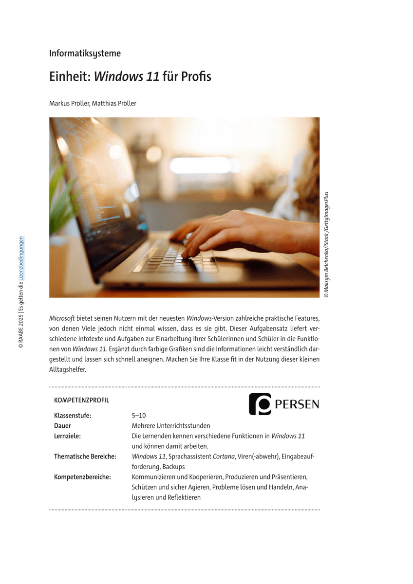 Einheit: Windows 11 Profis Einheit: Windows 11 Profis