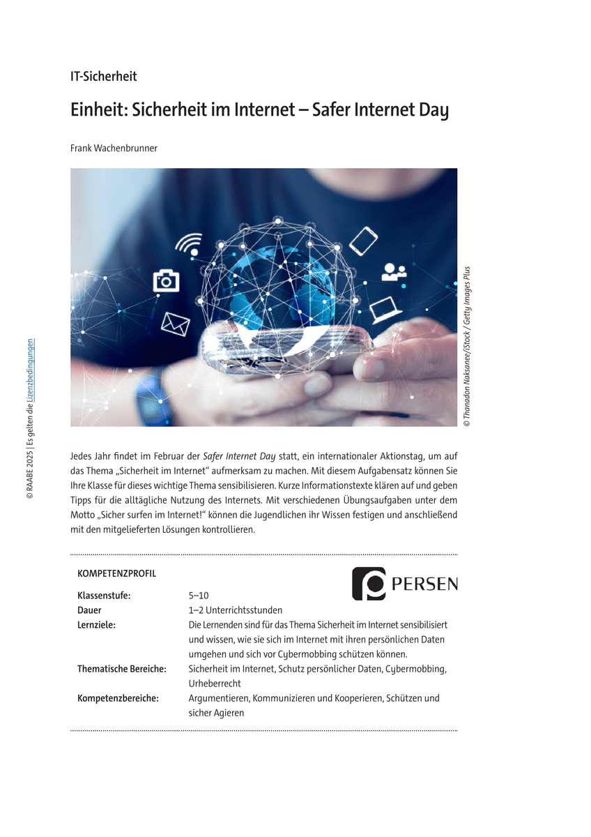 Einheit: Sicherheit im Internet Einheit: Sicherheit im Internet