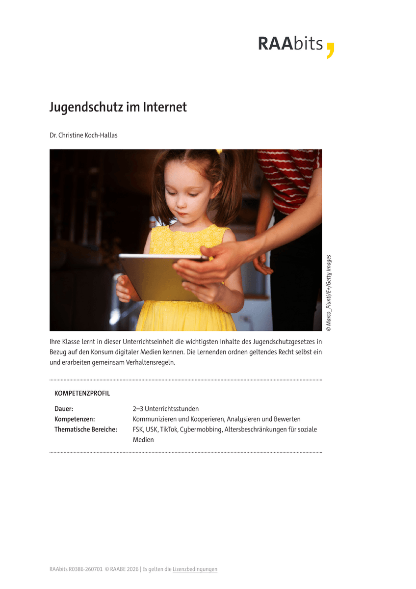 Jugendschutz im Internet Jugendschutz im Internet
