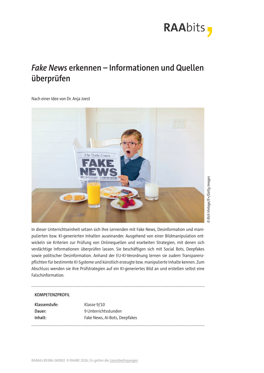 Fake News erkennen Fake News erkennen