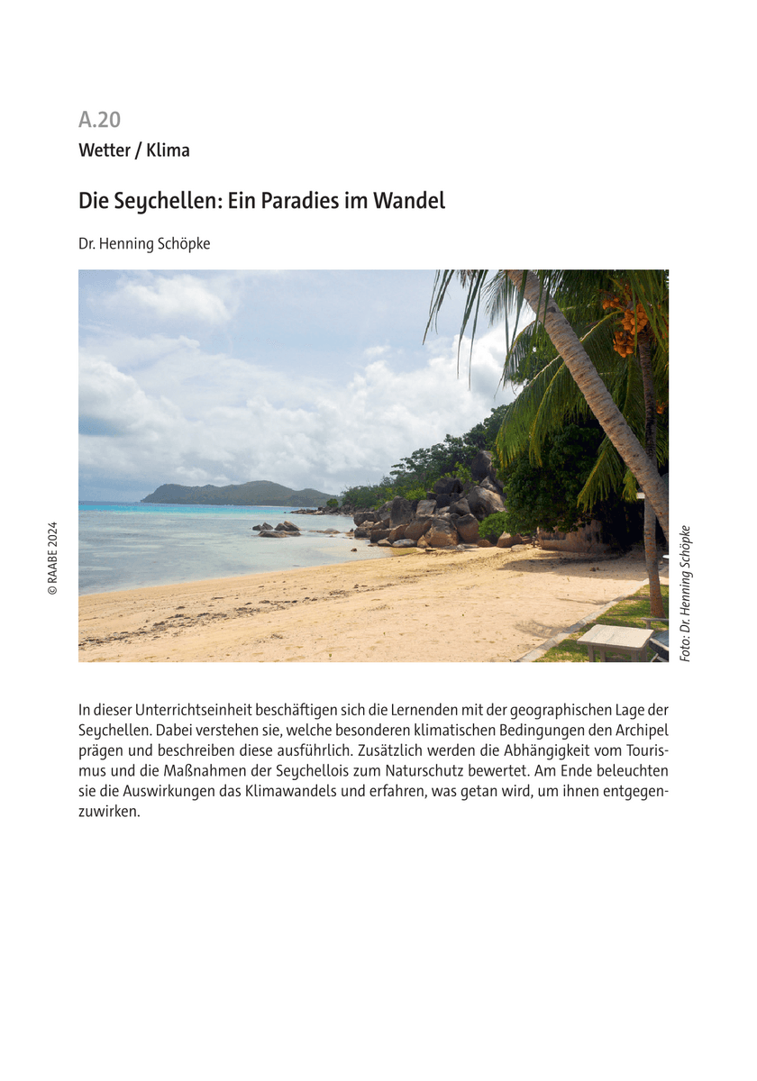 Die Seychellen: Ein Paradies im Wandel Die Seychellen: Ein Paradies im Wandel