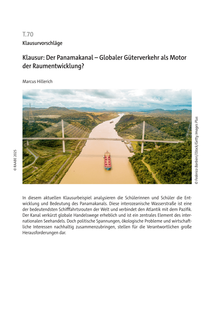 Klausur: Der Panamakanal Klausur: Der Panamakanal