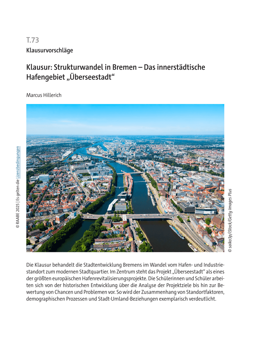 Klausur: Strukturwandel in Bremen Klausur: Strukturwandel in Bremen